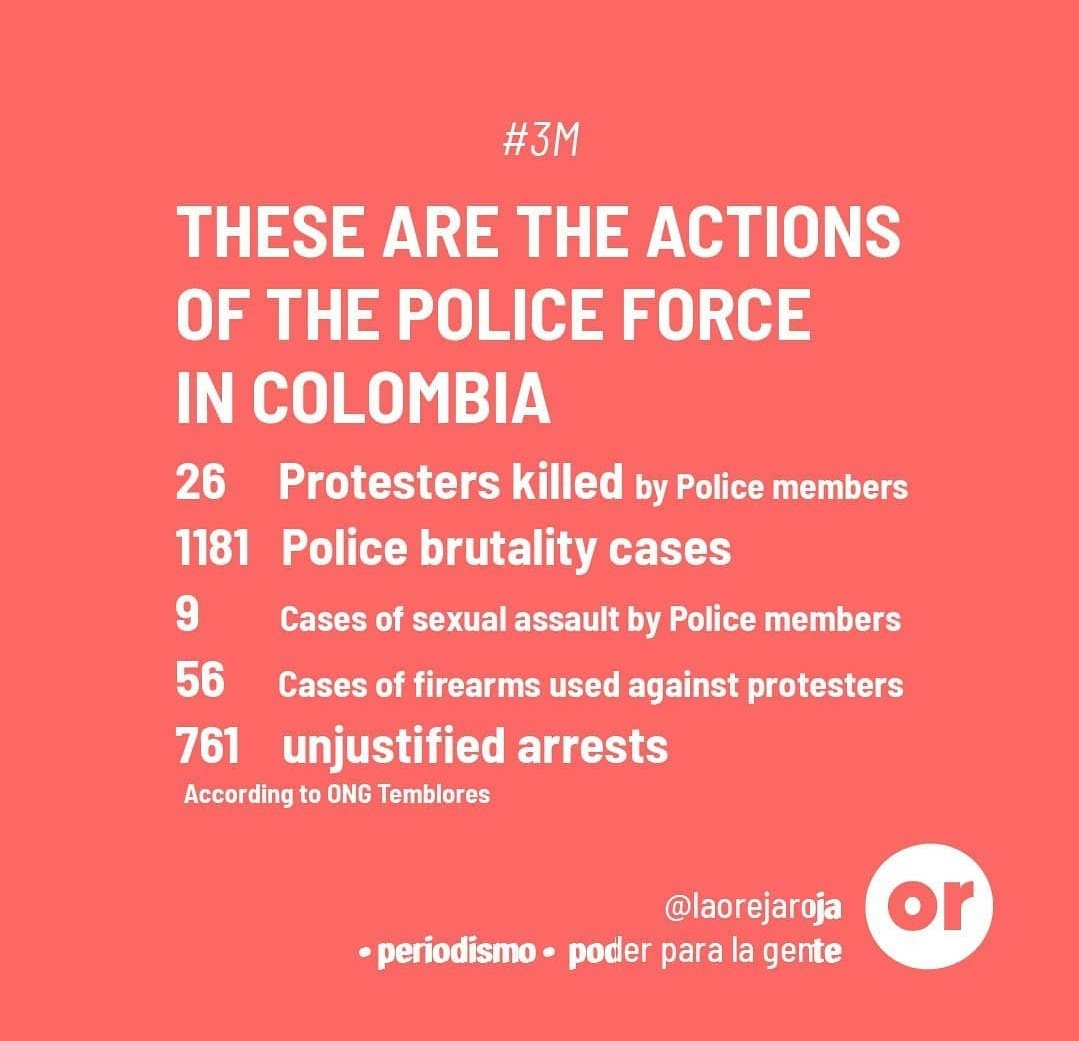 Linmrtz's tweet image. Things just keep getting worse in Colombia, please rt so more people can know about what's going on. Thank you so much. Please, help us 🇨🇴 @JASMINEVILLEGAS

#SOSColombia
#ColombiaEnAlertaRoja 
#SOSColombiaDDHH 
#NosEstanMatando