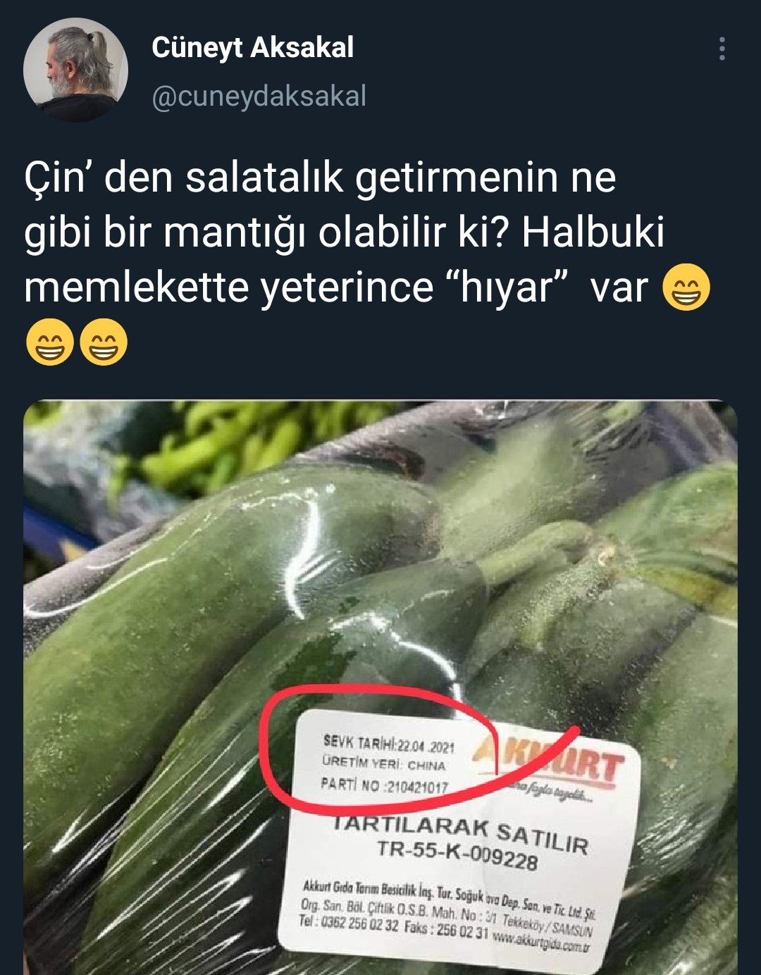 bir baba on twitter cin den salatalik getirip yerli ciftciyi bitirmek sorarsan yerli ve milliler ha bir de musluman olduklarini iddia ediyorlar https t co jrl1rqqhyl