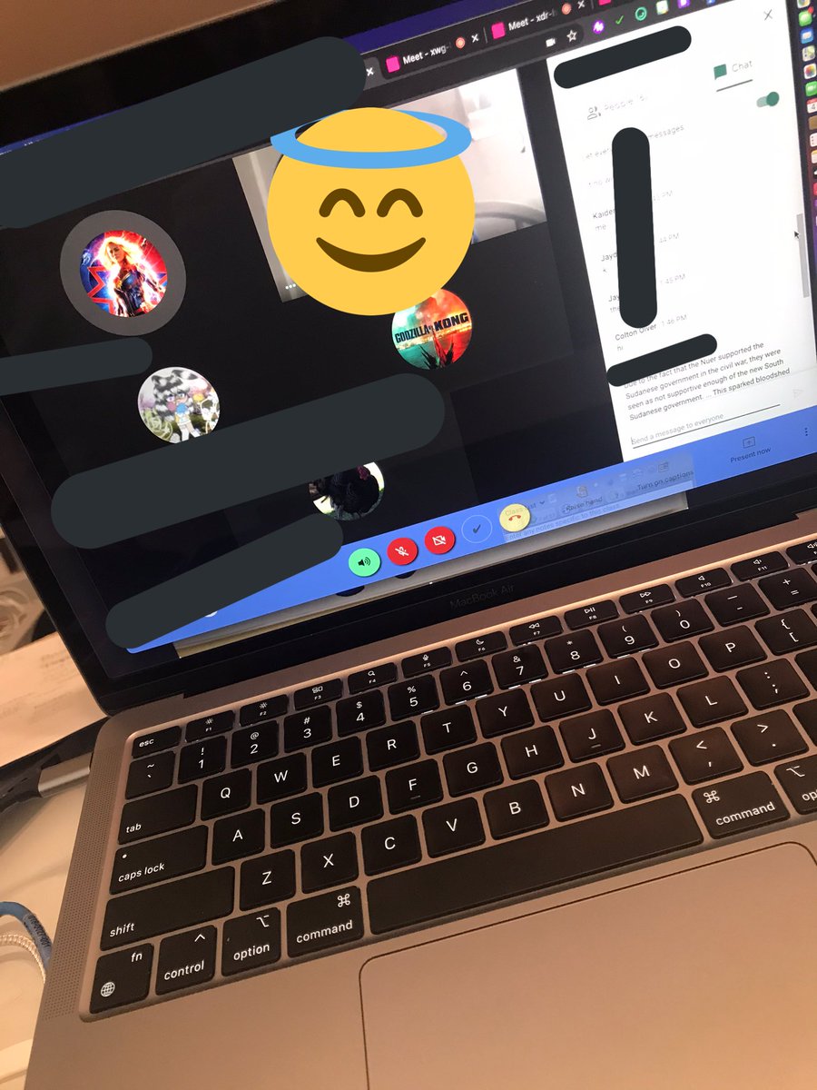 CGicala's tweet photo. We had so much fun trying out breakout rooms today. Dogs barking... four of my recordings playing at the same time... one student yelling “oh no I deleted all the slides”, and lots of excited, collaborative voices that we’ve missed! https://t.co/pY72KTxO0c