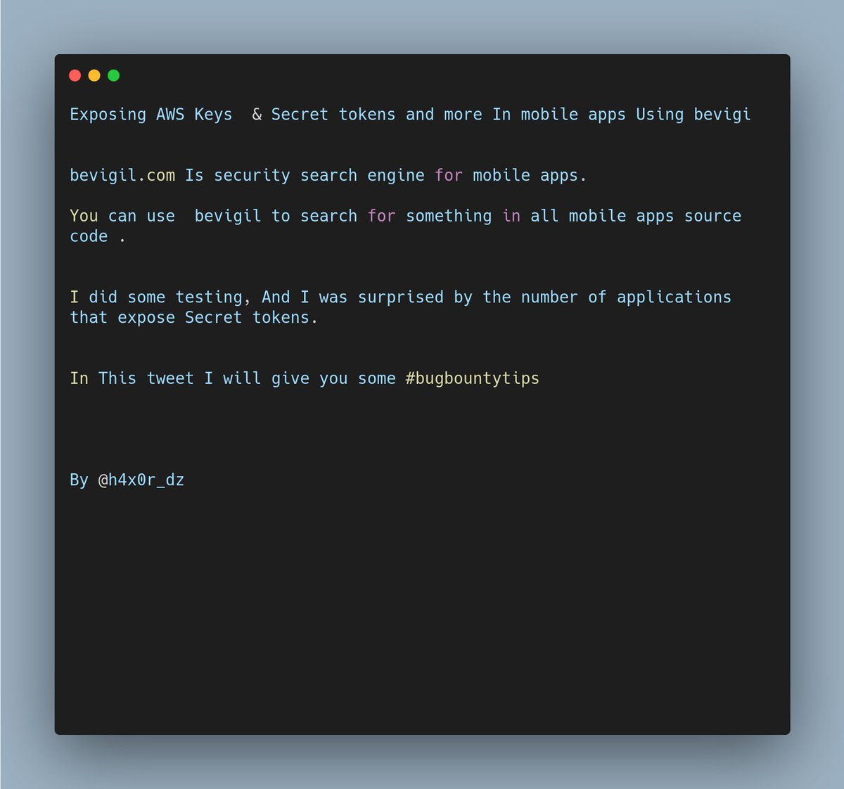h4x0r_dz's tweet image. In this tweet, I will explain to you How to find Leaking AWS Keys.