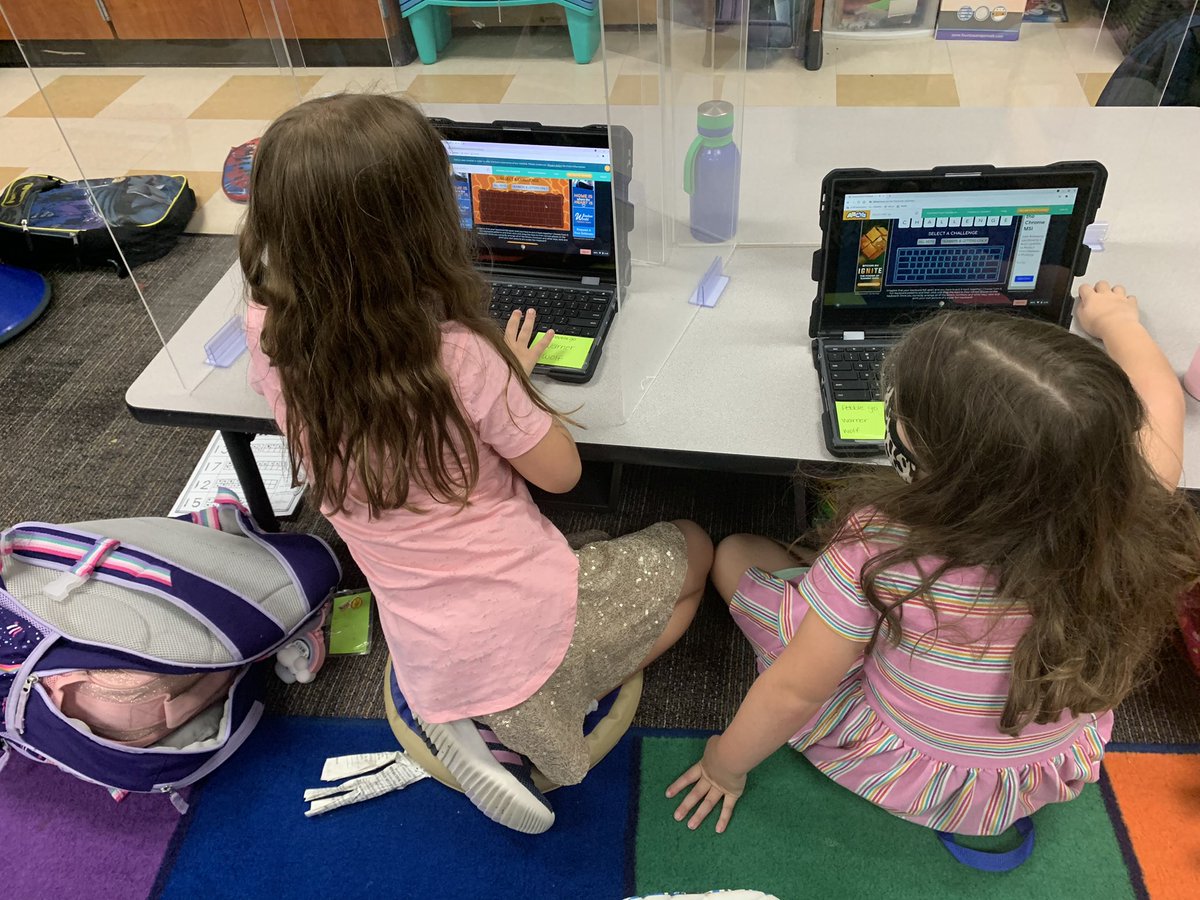 F is for free exploration on our computers! Amplify, starfall, pebble go, & more... so fun to watch them navigate them all! @WarnerCFISD