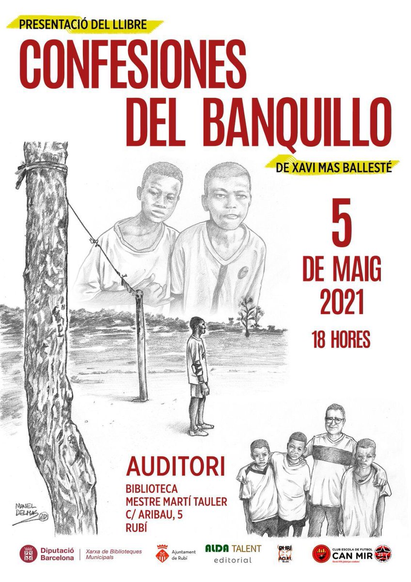 📢 Demà, 5 de maig a les 18h es farà la presentació del llibre "Confesiones de banquillo" de Xavi Mas Ballesté.

Us esperem a la Biblioteca Mestre Martí Tauler de Rubí.