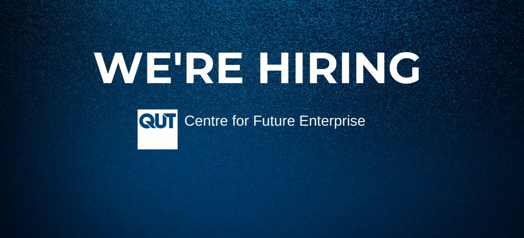 QUT Centre for Future Enterprise (@qutcfe) on Twitter photo We're looking for curious, collaborative, creative minds to join CFE for exciting new rsch in #Transformative Governance, Enfranchised Enterprises, Agile #Trust & External Enablers. 4 Postdoc positions bit.ly/2PUb2ek +they will work w/
<a href="/ismiro/">Michael Rosemann</a> <a href="/KevDesouza/">Kevin Desouza</a> <a href="/marekkowal/">Marek Kowalkiewicz</a> We're looking for curious, collaborative, creative minds to join CFE for exciting new rsch in #Transformative Governance, Enfranchised Enterprises, Agile #Trust & External Enablers. 4 Postdoc positions bit.ly/2PUb2ek +they will work w/
<a href="/ismiro/">Michael Rosemann</a> <a href="/KevDesouza/">Kevin Desouza</a> <a href="/marekkowal/">Marek Kowalkiewicz</a>