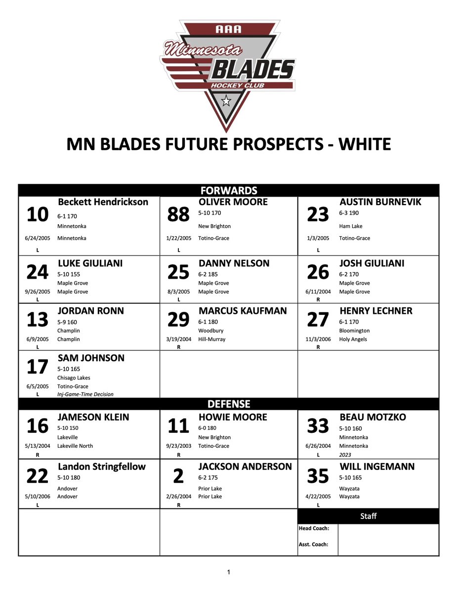 Minnesota Blades tweet media