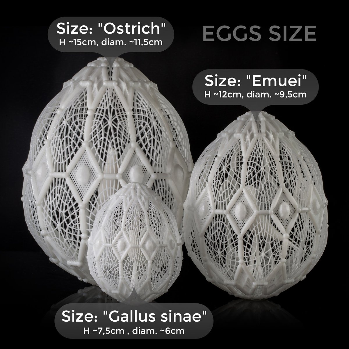 3DShapeDesign's tweet image. EasgterEggs  SIZES  #slaprinter #3dprinting #sla #resinprinting #eastereggs #madeinitaly #uova