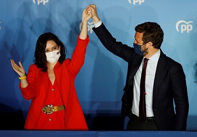 PP_Astillero's tweet photo. Celebramos la victoria y damos la enhorabuena al #PartidoPopularMadrid, liderado por #Ayuso. El resultado de esta tarde es el fruto de decisiones valientes y de una magnifica gestión. Empezamos una nueva etapa y con total seguridad llegaremos a todos los rincones de España. https://t.co/OZ5ADra1FY
