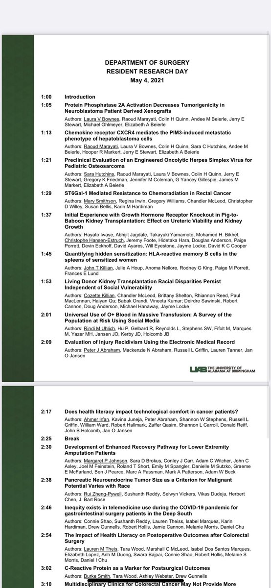 Daniel I-Hsin Chu | 朱以信 (@dchu80) on Twitter photo Honored to have the amazing <a href="/BrighamSurgery/">Brigham and Women’s Department of Surgery</a> and <a href="/CSPH_BWH/">CSPH</a> Director <a href="/zaracMD/">Zara Cooper</a> as our <a href="/UABSurgery/">UAB Surgery</a> visiting professor for #Resident #Research Day - two days of one-on-one virtual visits, a powerful grand rounds and surgical mentoring! #rolemodel <a href="/AmCollSurgeons/">American College of Surgeons</a> <a href="/SocietyofBAS/">Society of Black Academic Surgeons</a> Honored to have the amazing <a href="/BrighamSurgery/">Brigham and Women’s Department of Surgery</a> and <a href="/CSPH_BWH/">CSPH</a> Director <a href="/zaracMD/">Zara Cooper</a> as our <a href="/UABSurgery/">UAB Surgery</a> visiting professor for #Resident #Research Day - two days of one-on-one virtual visits, a powerful grand rounds and surgical mentoring! #rolemodel <a href="/AmCollSurgeons/">American College of Surgeons</a> <a href="/SocietyofBAS/">Society of Black Academic Surgeons</a>
