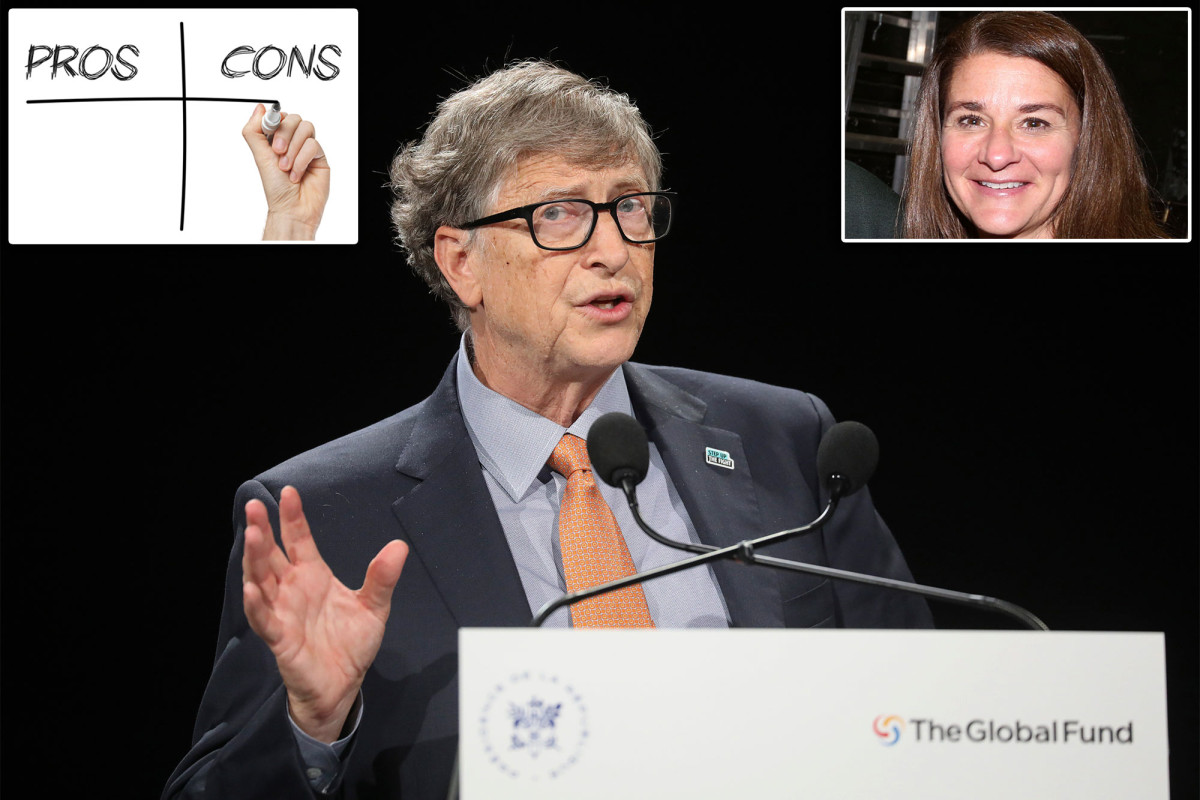 Bill Gates once made a pros and cons list about marriage on a whiteboard