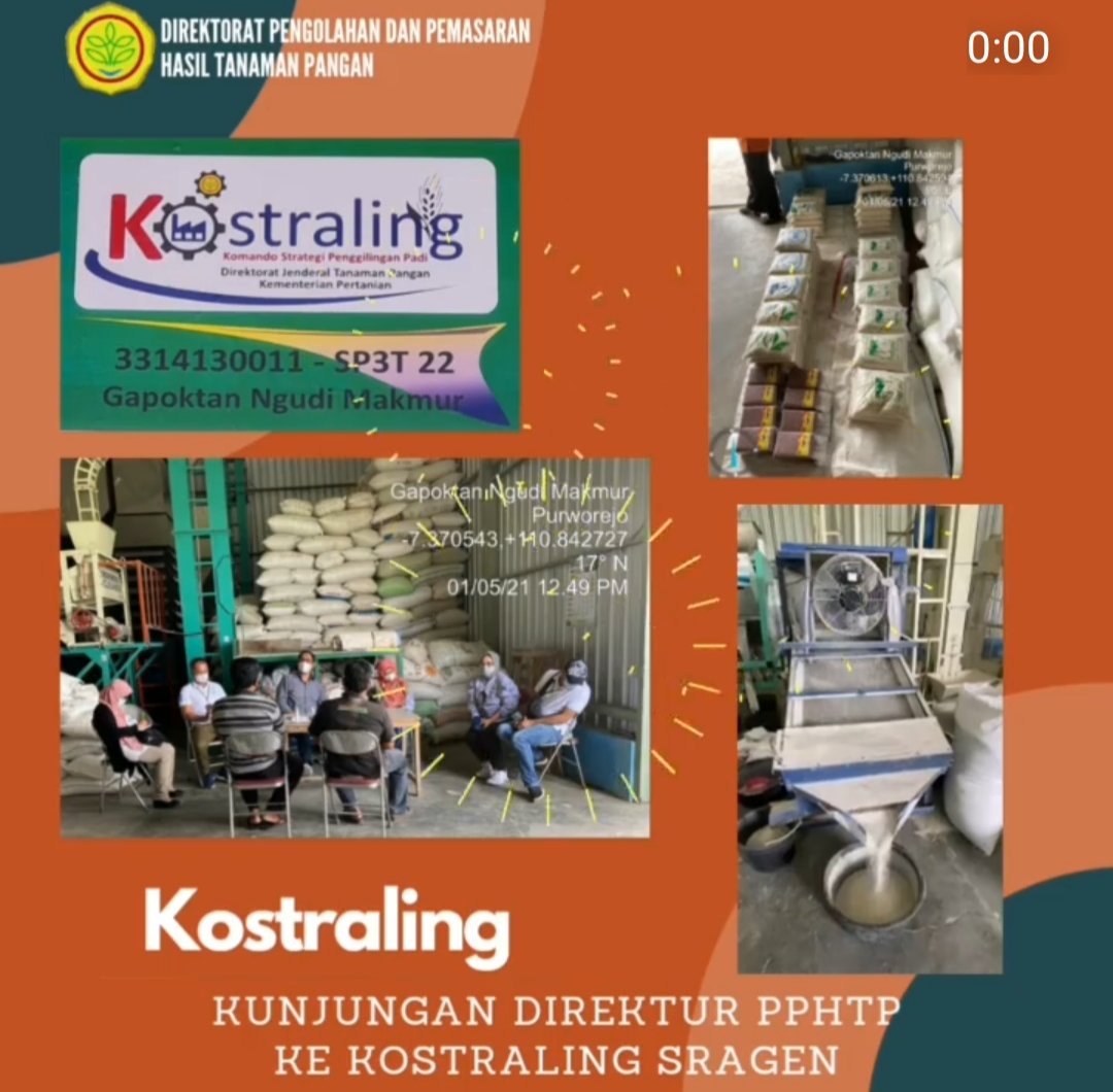 Direktur PPHTP Ir Gatut Sumbogodjati, MM dan tim Direktorat PPHTP - mengunjungi Kostraling (Komando Strategi Penggilingan Padi) , Sragen, Jawa Tengah. 

#padiindonesiaterbaik
#petaniindonesiamajudanmakmur 
#ditpphtp