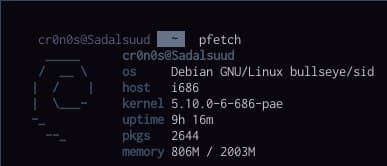 cr0n0sh4's tweet image. Tiempo de ...fetch #linux Algo se cocino en #h4ckseed 
#pfetch