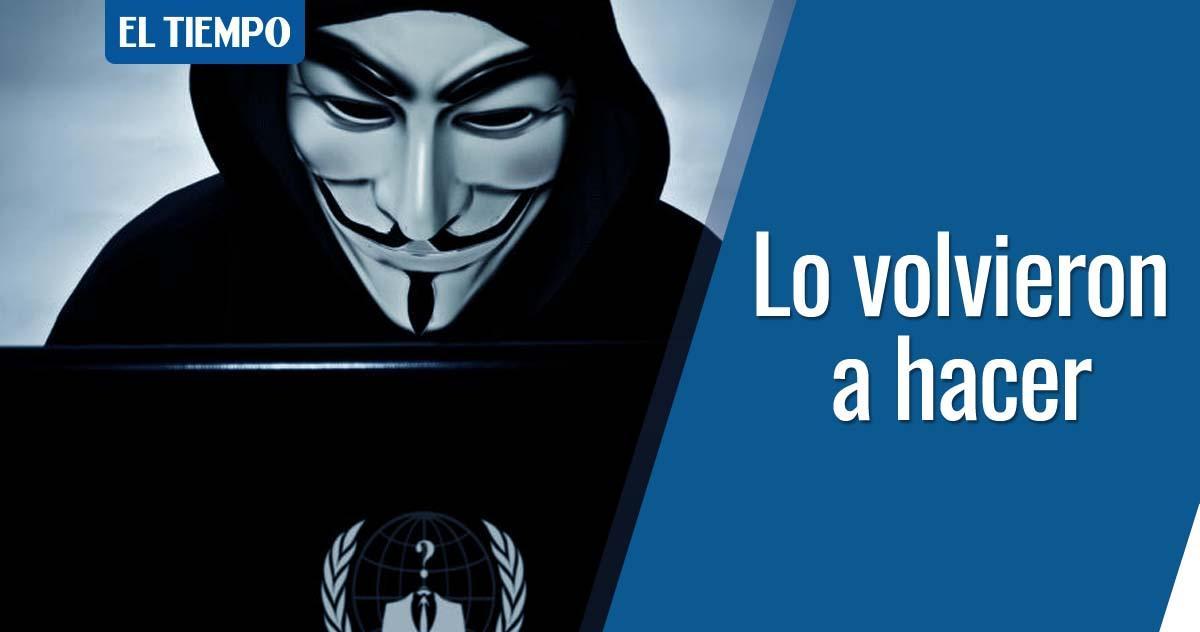 ELTIEMPO's tweet photo. Anonymous tumba la página del Senado de Colombia. El grupo de hackers ya había bajado la página del Ejército Nacional. Le contamos 👉 https://t.co/YiMGRUxVX2 https://t.co/sZtcFEwiYU