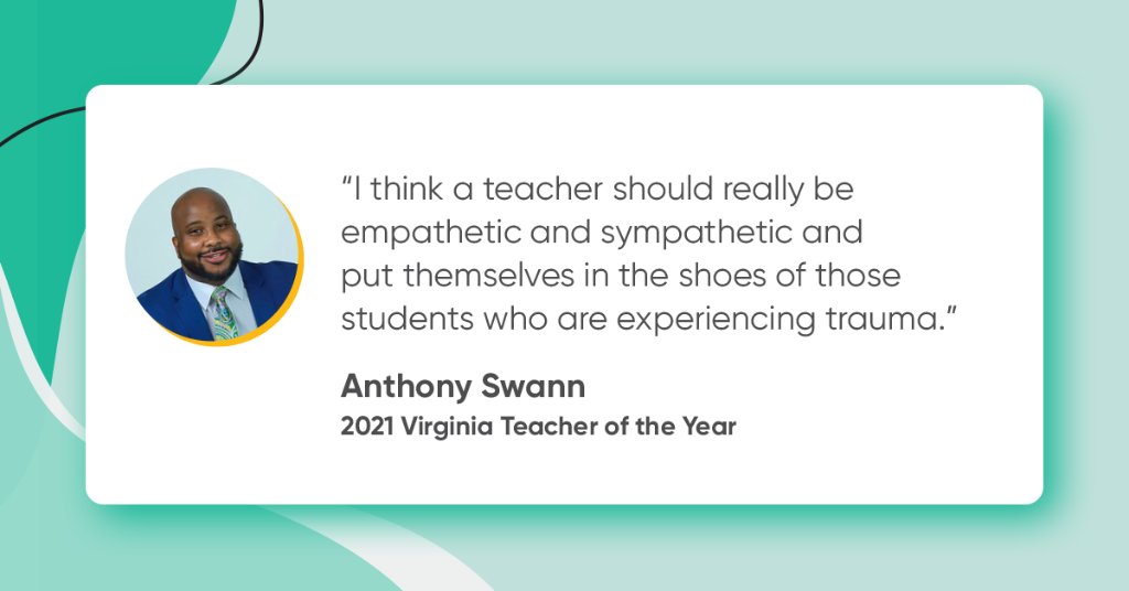 Celebrate #NationalTeacherDay with a few of our extraordinary #TeachersinAmerica guests, who shared what inspires them to go above and beyond for their students.

For fifth-grade teacher <a href="/2021VATOTY/">2021 VA Teacher of the Year</a>, it's all about heart and empathy. spr.ly/6019HCUBL