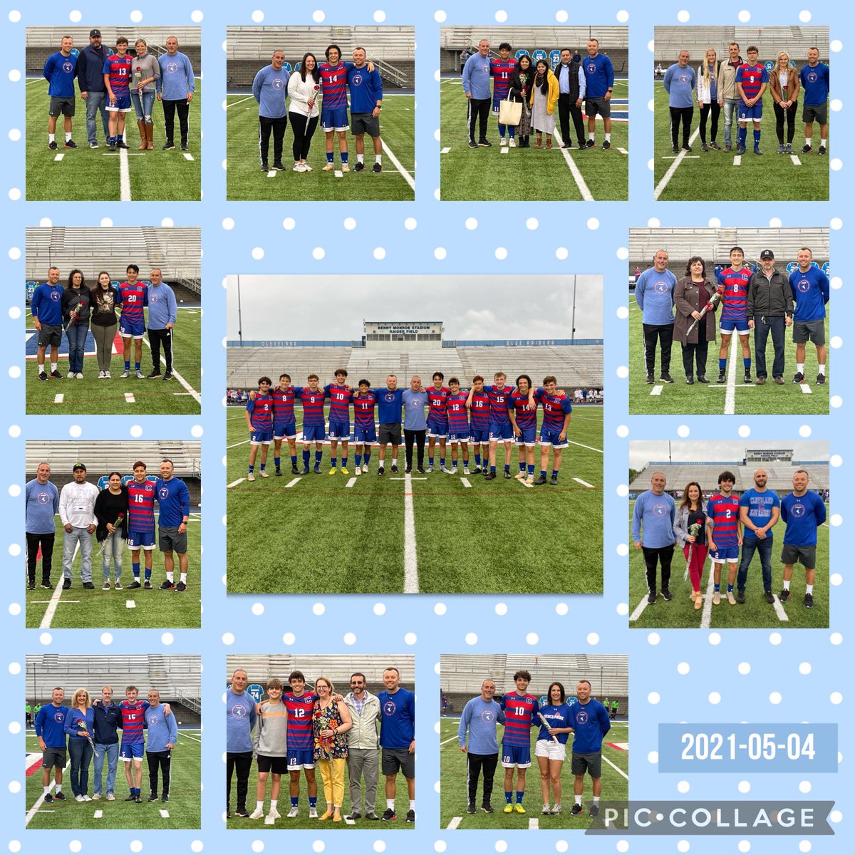 clevelandhightn's tweet photo. A special night celebrating our 11 soccer senior boys. Thank you for all you’ve given to your Blue Raider team! #allin https://t.co/zxG0EreKn2