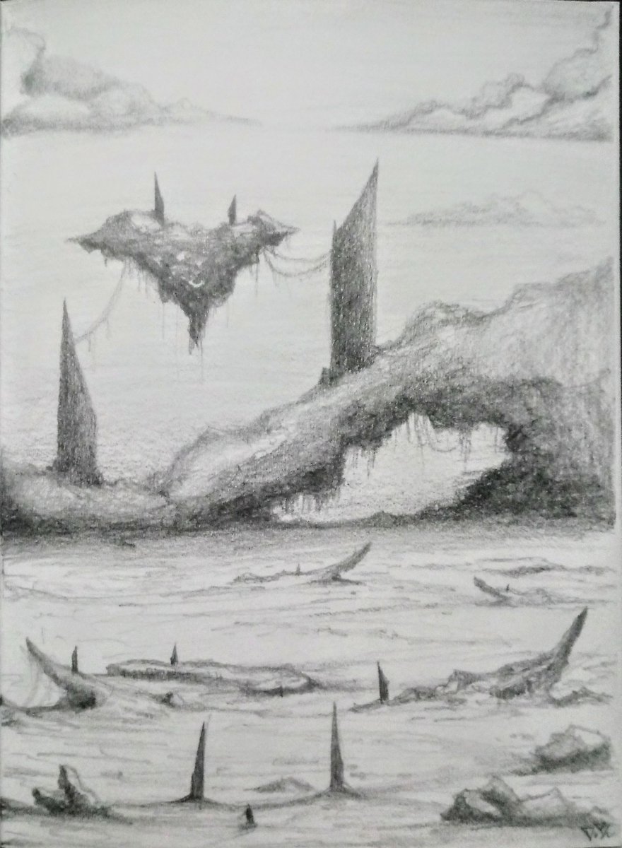 Name: Overlook
.
.
.
Tags
.
.
.
#artwork
#artist
#artistsoninstagram 
#artistontwitter
#pencil
#pencilart
#landscape
#landscapeart
#darklandscape
#cosmichorror
#lovecraftianhorror
#illustration
#surreallandscape
#environment
#environmentdesign
#traditionalart 
#traditionalartist