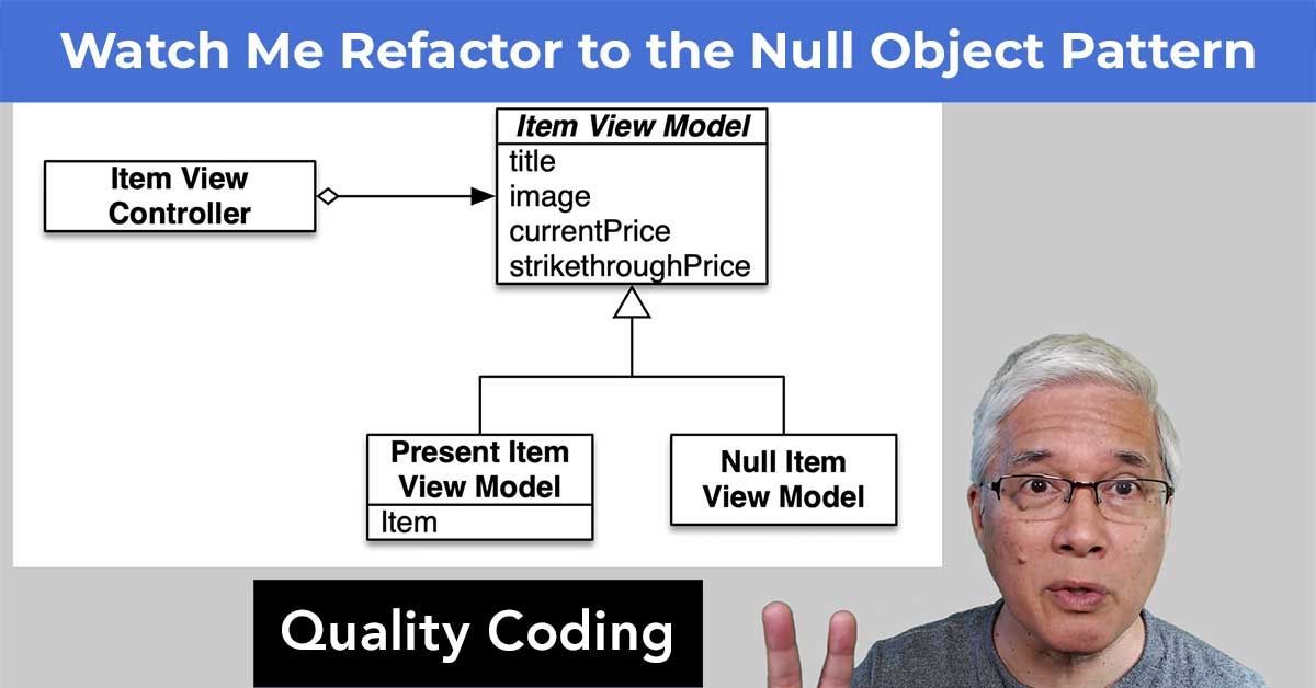 Watch @qcoding Refactor to the Null Object Pattern in Small Steps https://t.co/MTLlwx6g0Y

Do this deliberately a couple of times, and it'll become second nature to desig your components this way, and to refactor existing code in that vein. https://t.co/yfHuRgis8n