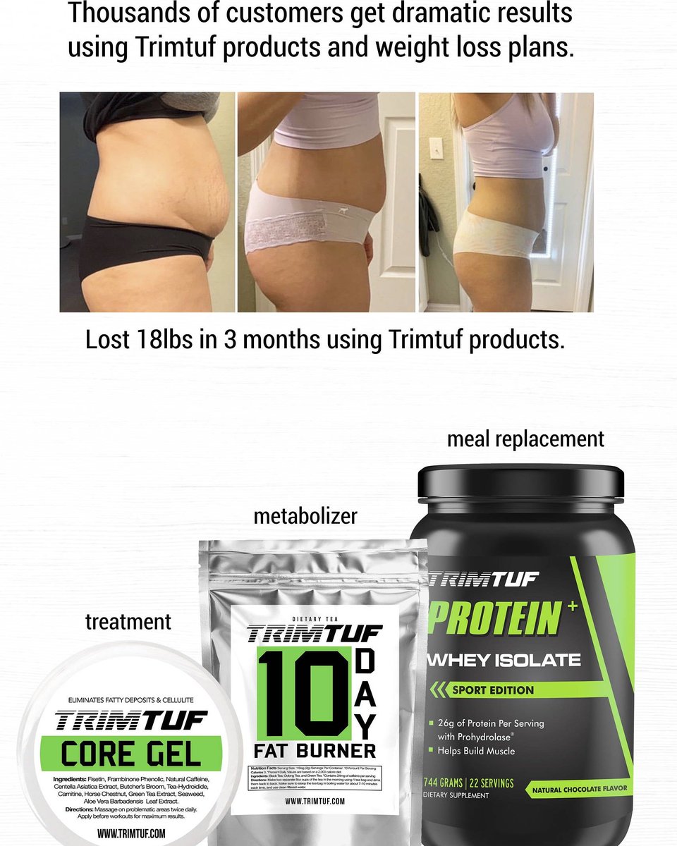Thousands of customers get dramatic results using Trimtuf.

#diet

#natural

#easy

#highprofit

#healthy

#Waist

#international

#fitness

#AllNatural

#slim

#detox

#slimming

#highconversion

#fit

#body

#weightloss

#tea

#loseweight

#fatburner

👉 shrsl.com/2yc92