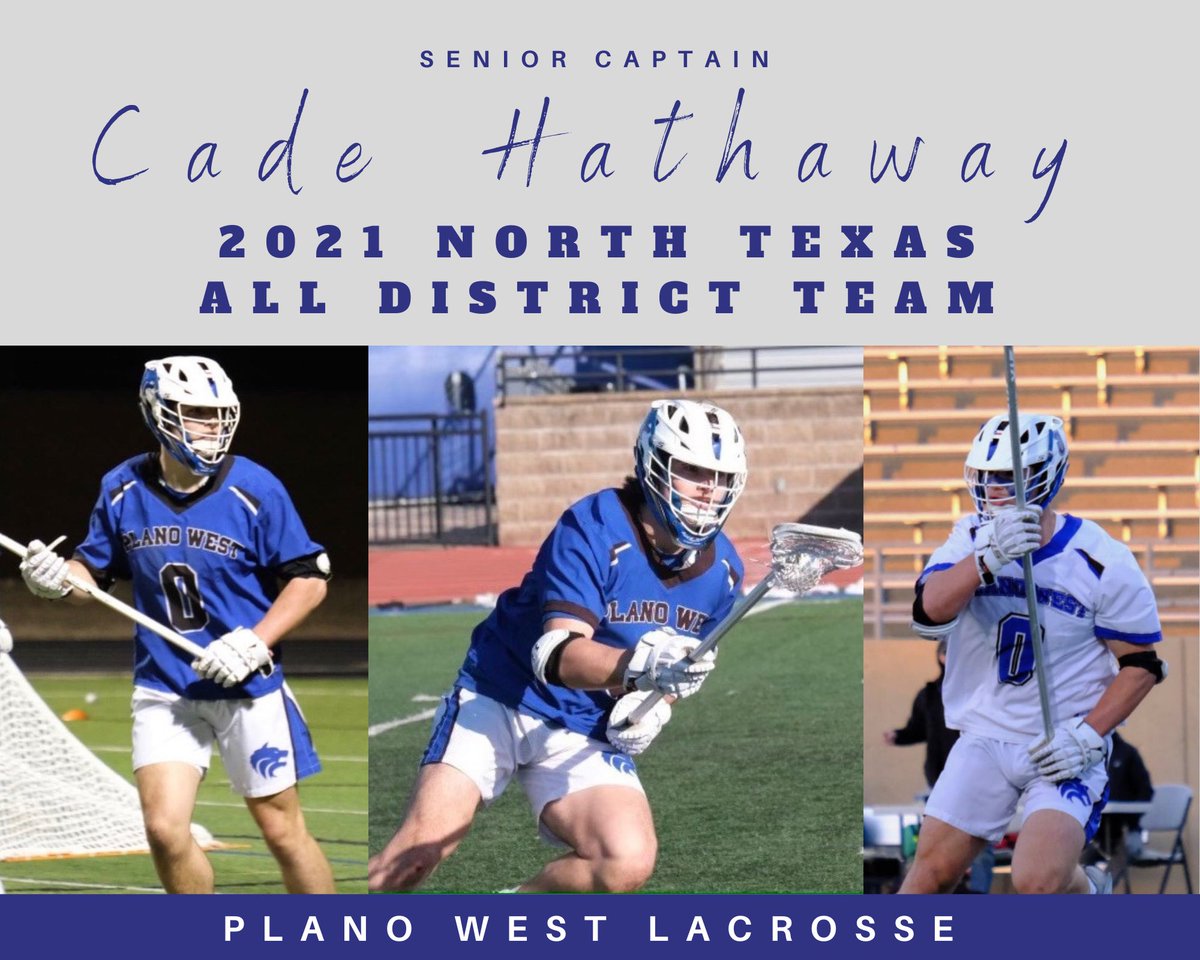 Can I get a WOLFPACK for Senior Captain Cade Hathaway!!! He has been named to the North Texas All District team! Congratulations Cade! #wolfpackforlife  #laxlife #lacrossedefense #wolfpack