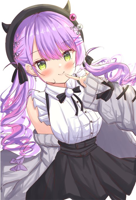 トワ様の新衣装めちゃかわいかった～💜
 #TOWART #常闇トワ新衣装 