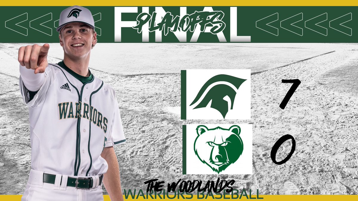 Warriors advance to the Regional Round against Second Baptist. Details to come. 

Carson Queck 2-3 2 2Bs RBI
Marshall Hale 2-4 2B RBI
Austin Boyd 3-4 2 2Bs 3B 2RBIs

Caedmon Parker 5.2 IP 11Ks 1H
Payton Moser 1.2 IP 2Ks