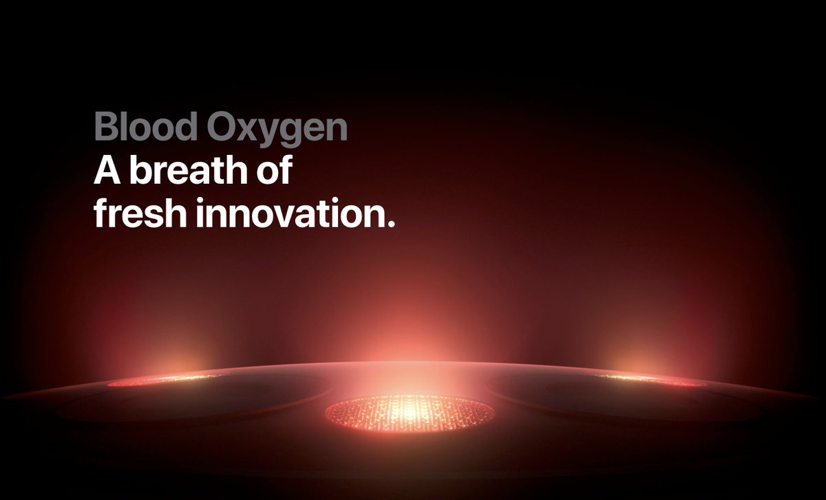 The Apple Watch Series 6 puts an emphasis on your health.Primarily, the addition of measuring your blood oxygen level.To help you visualize this, Apple:- used a red watch (blood)- portrayed the sensors as blood oxygen Freakin' genius