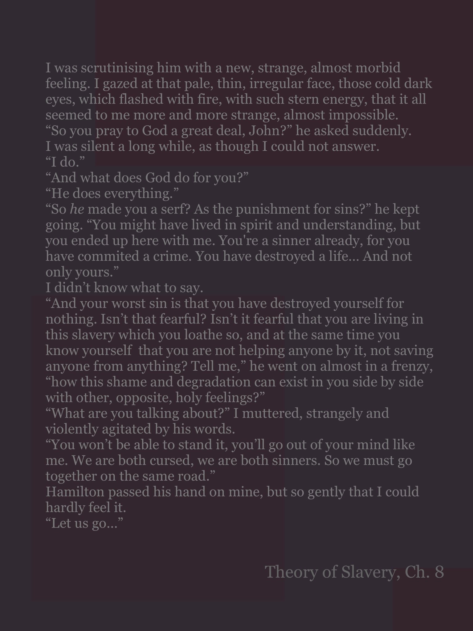 Theory of Slavery FIC PAGE theory of shit X