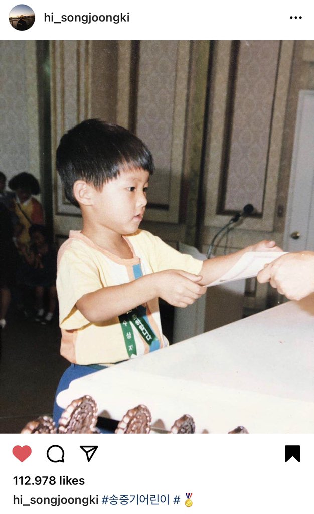 May 5, 2021..  #SongJoongKi IG POST! I WILL SUPER BE SUPER CLOWN IF YEOBEEN ALOS POSTED HER CHILDHOOD PIC TODAY