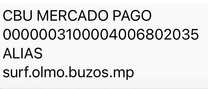 A los que puedan colaborar les dejo la cuenta de Mercado Pago.
Sabemos que el tratamiento es muy largo pero tenemos mucha fe.
Muchas gracias!