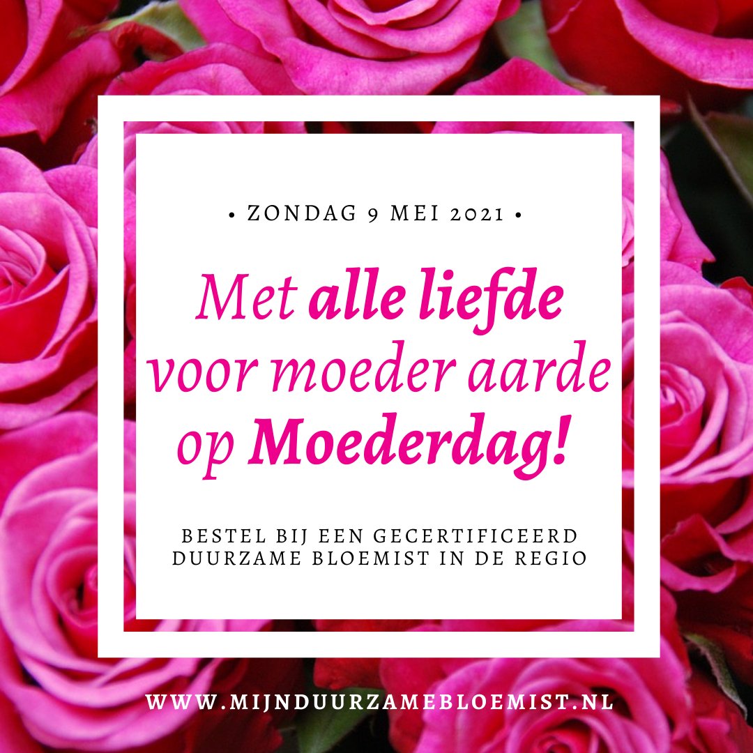 Zondag is het #Moederdag. Bestel met alle liefde bloemen bij een gecertificeerd duurzame bloemist voor moeders en moeder aarde. bit.ly/Liefvoormoeder… #Liefde (cc <a href="/BarometerBloem/">Keurmerk Barometer Duurzame Bloemist</a>)