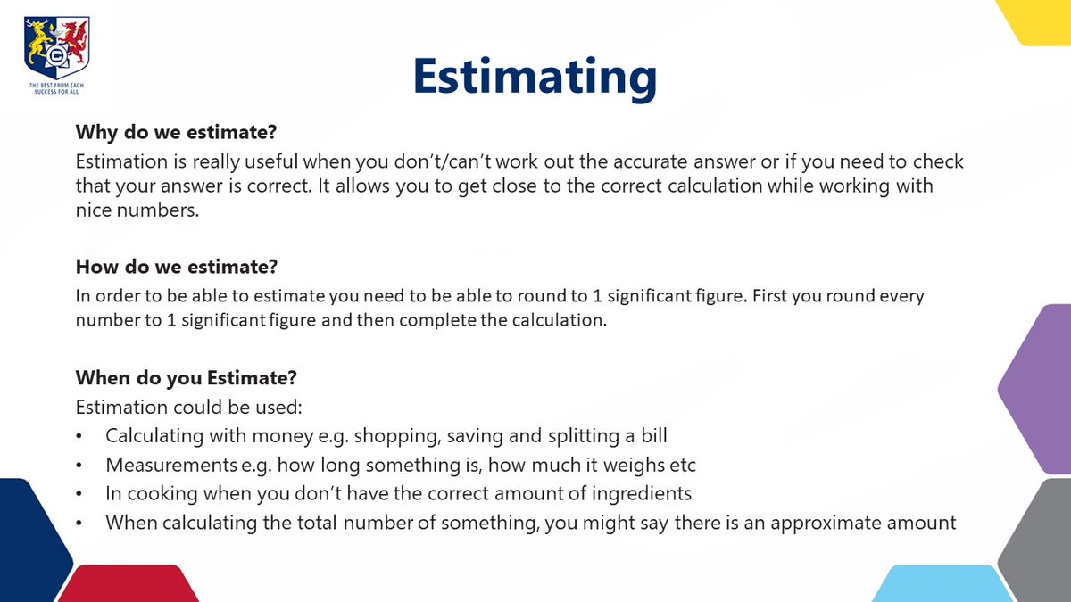 CantonianMaths's tweet photo. Numeracy Focus -Estimation https://t.co/j8PoqfYp8q