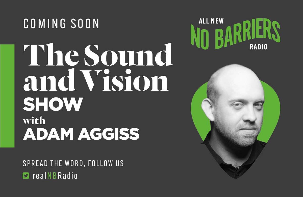 So tonight is the night for the airing of Episode 1 of The Sound &amp; Vision Show with yours truly at the helm.
It’s on from 9pm for an hour and you should be able to listen by following the link

player.shoutca.st/?username=noba…