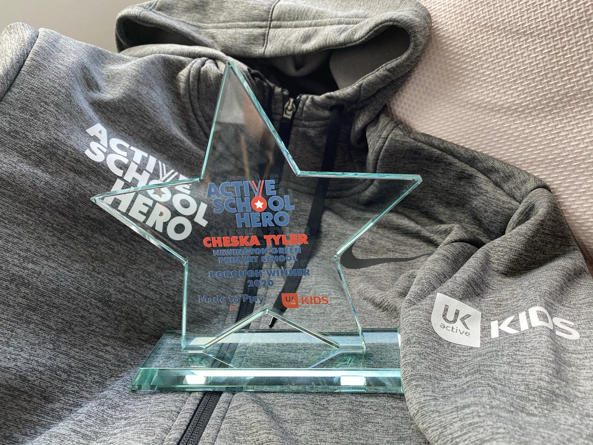 Privileged to received my award from <a href="/_ukactive/">ukactive</a> #ActiveSchoolHero <a href="/Nike/">Nike</a> <a href="/NGPrimary/">NewingtonGreenN16</a>