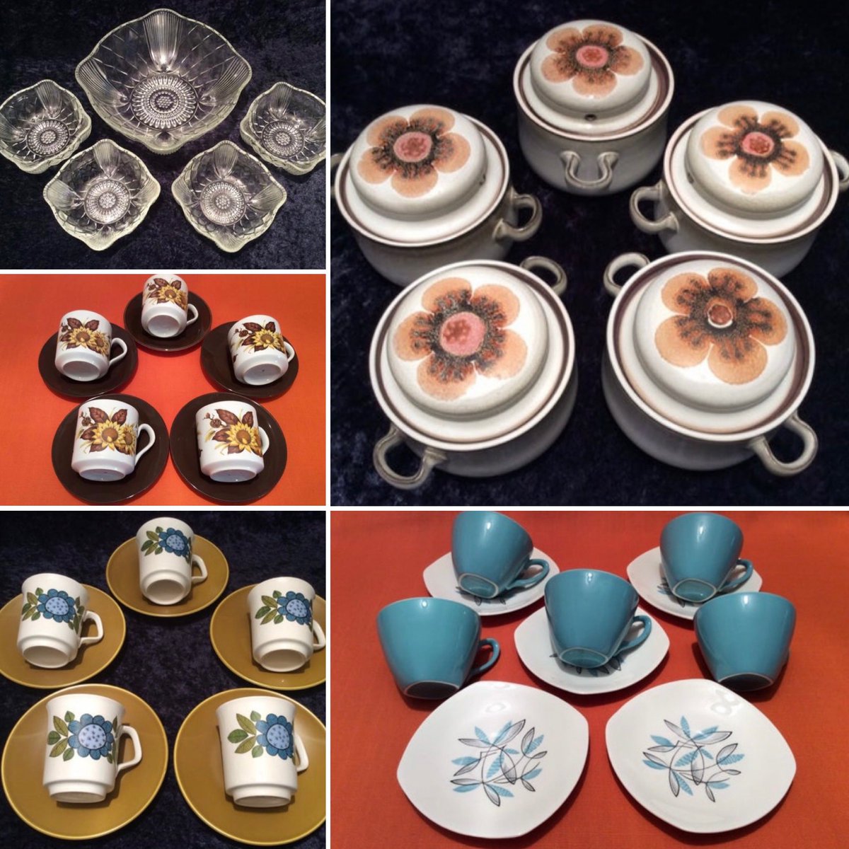 EtsyStuck1970s's tweet photo. Day 5 of #merlesvintagechallenge is FIVE.
Now 5 is a funny old number, but when I searched my Etsy shop for โset of 5โ this is what came up:
5 sets of 5 soup bowls, glass bowls and cups & saucers! Hurrah ๐ฅณ
#denbywestbury #retroglassware #meakincups #midwinterstylecraft https://t.co/Mv4hkAGMVe