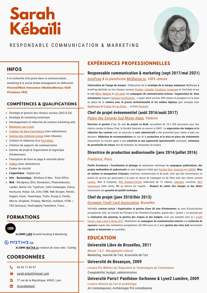 🚨#OpenToWork🔍
J'élabore la stratégie de vos marques employeurs, sur les réseaux sociaux, le web, grâce aux campagnes de #com externe, l'organisation d'events &amp; la gestion des relations presse
Merci à ts pr le coup de 👍 pr les RT, likes, conseils &amp; mises en relation
#marketing