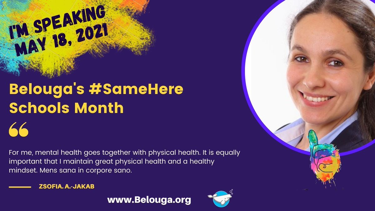 We are so excited to introduce our next #SameHere speaker:

eLearning Manager at @orbitaled, <a href="/zjakab1/">Zsofia A.-Jakab🙋</a>!

belouga.org/events/sameher…

#MentalHealthAwarenessMonth #education #SEL