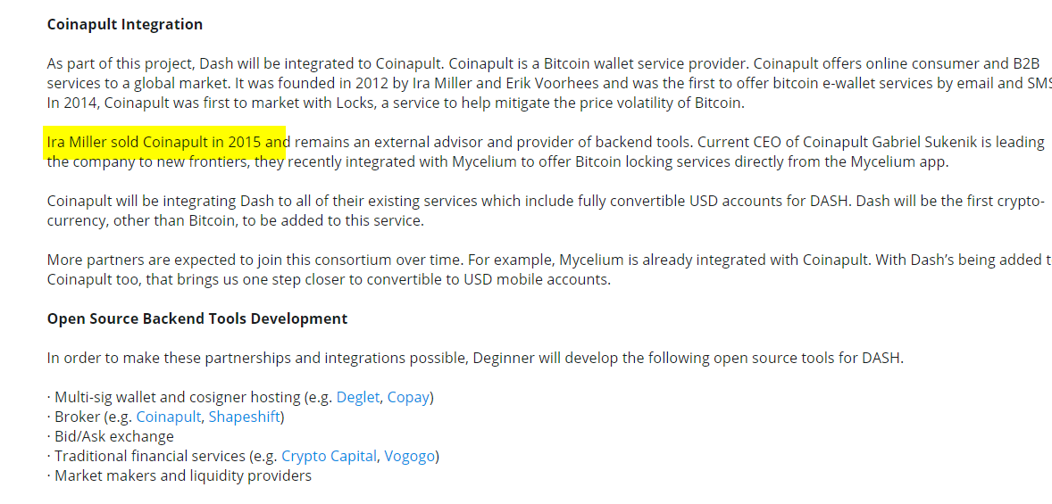 intel_jakal's tweet photo. @BennettTomlin I'm a bit rusty on the history myself (been awhile since I thought about these guys). Having a quick flick back. Ira Miller sold #coinapult in 2015 no buyer was disclosed however coinapult became fully 'integrated" into #cryptocapital and essentially stopped being independent.. https://t.co/K7SQbayylS