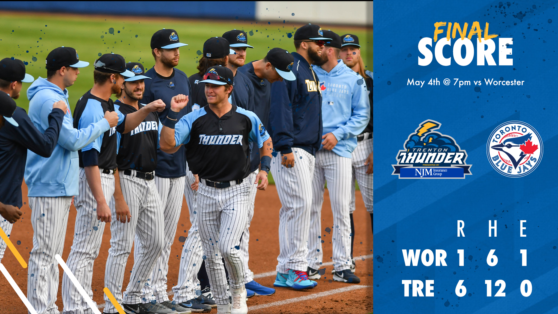 Trenton Thunder⚡ on X: The Trenton Thunder are back and we're not messing  around. Tell your friends. Game recap:    / X