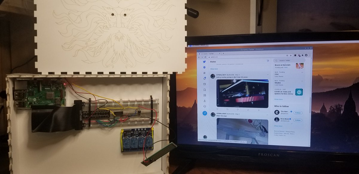 Follow our classroom's #RaspberryPi Twitter Bot. @pibot268 Students will be able to put projects under a webcam and tweet out. We will also be exploring displaying energy data from our solar panel. #mcp3008 #apidesign #computerengineering #connectingcommunity