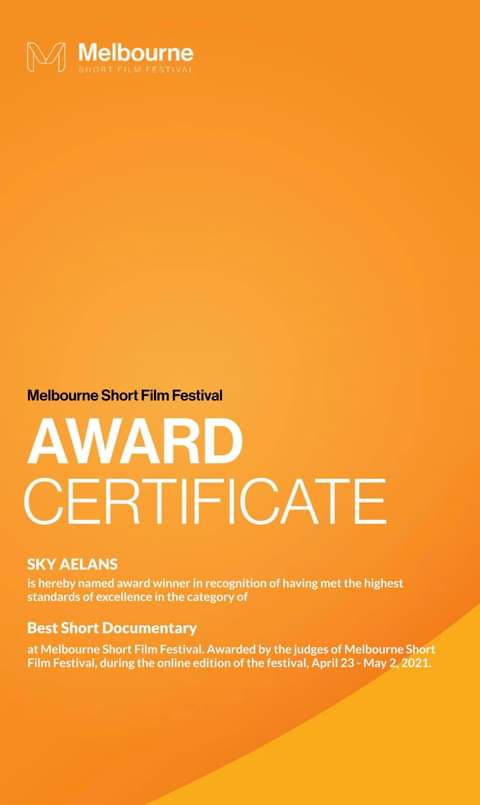 For our motherland, her loyal Guardians and her People. 🌱 🌳🇸🇧🌏. We are happy 'Sky Aelans' short film won best Documentary @MelbourneShortFilmFestival 2021
Thanks to @NiaTero for believing in us. #thrivingPeople #thrivingPlaces #shortfilm