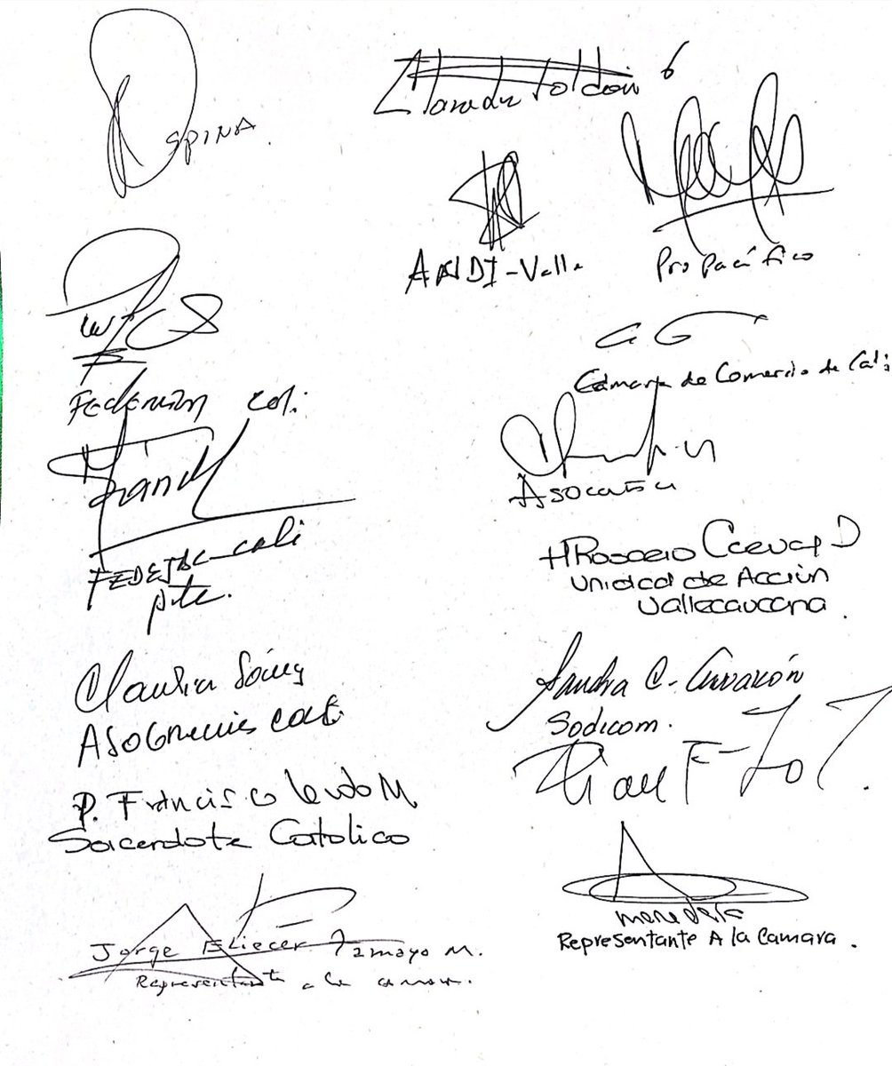 Nos resistimos a seguir presenciando actos que terminen con más vidas de civiles y uniformados. Los firmantes aquí, queremos decirle a Colombia: reconocemos las deudas históricas con millones de olvidados. Nos comprometemos a trabajar por   #CaliPorLaVida y el país.