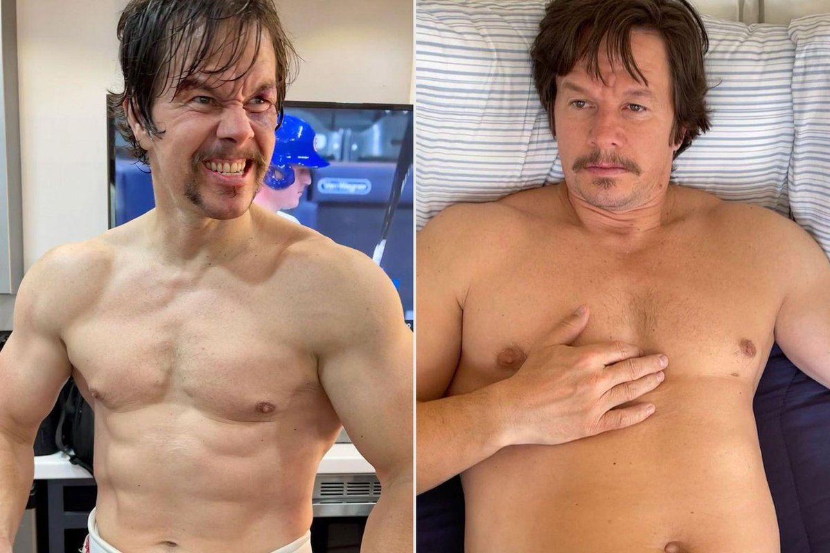 Mark Wahlberg shares shirtless pics after 20 pound weight gain