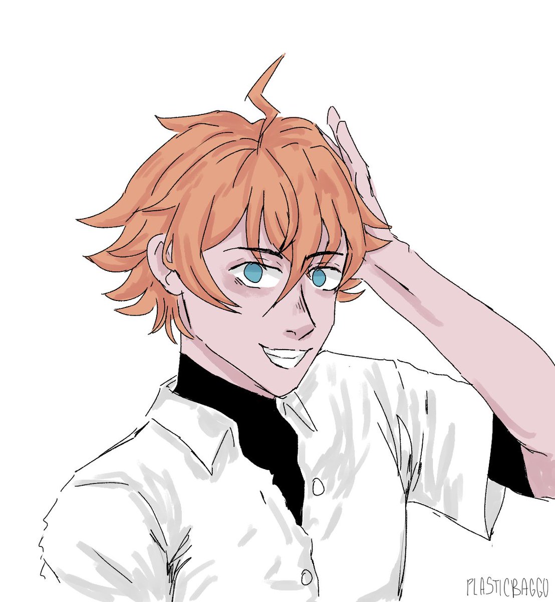 plasticbaggo's tweet image. not in the v best headspace, but enjoy this fuuta drawing i drew today. i think im starting to find and art style ill like #fuuta #aaside #fuurai #fujinrizing #futa #kaminoshima