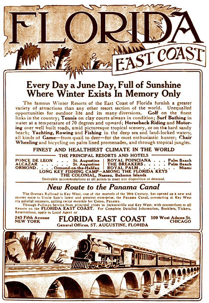 1000+ families made their way to Florida in the mid 1800s to build the Florida East Coast Railway. They also helped to build Royal Poinciana Hotel—an extravagant wooden hotel built in the 1890s with hotel entrances for private railway cars.  #webuiltthis