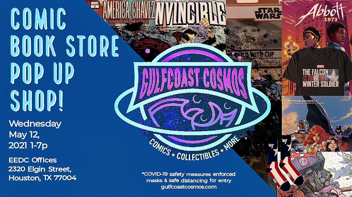 gcccomics's tweet photo. We can't WAIT👍🏾❤📆 !
#gulfcoastcosmos #ComicBookPopUpShop #six #houston #texas #community #event #comics #collectibles #gifts #fanart #gear #graphicnovels #apparel #fandom #issacosmicvibe #ForTheComics #ForTheCulture https://t.co/NvA2wEq7rP
