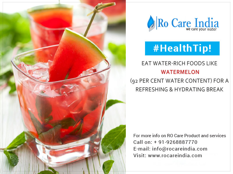 Stay hydrated with high water content foods...

#BeneFitsOfWaterMelon #HealthTip #TodayTip #WaterRichFood #WaterContent #HumanBody #DrinkingWater #EatFood #DrinkMoreWater #PureWater
