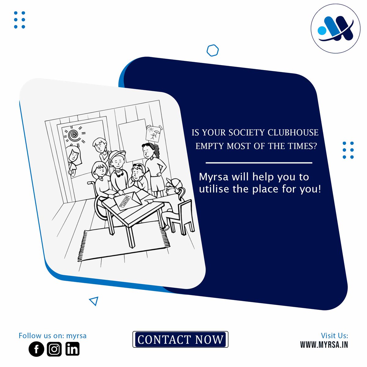 MyrsaTech's tweet image. Is your Society clubhouse empty most of the times?
Private clubhouses or society clubhouses have numerous uses on Myrsa. Simply list it as a space and become a space owner. 

Visit us at: myrsa.in

#shorttermrenting #temporaryrenting