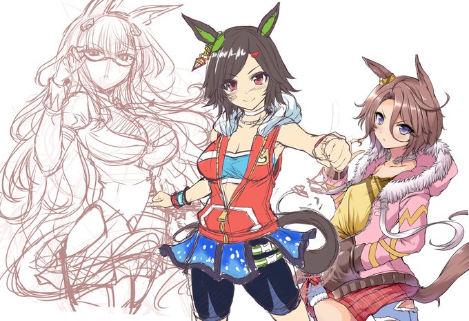 BNWの集合絵 ウイニングチケットのカラーラフ出来ました 