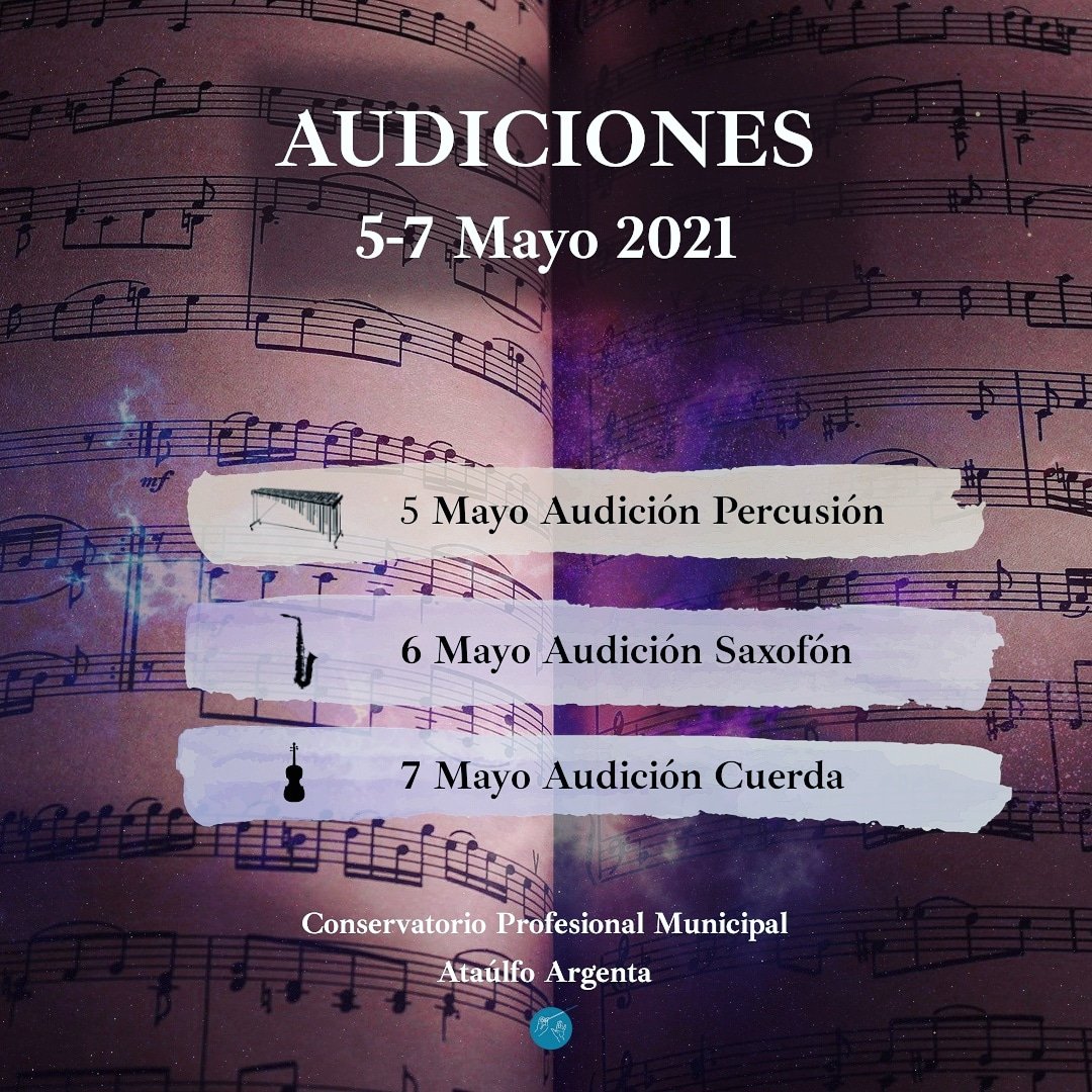 ¡Hoy comienzan las audiciones de esta semana con los alumnos de percusión 🥁! Mañana tendremos a los de saxofón y el viernes a los de cuerda 🎷🎻 👏

#conservatorioataulfoargenta #conservatorioprofesionalmunicipalataulfoargenta #audiciones #santander