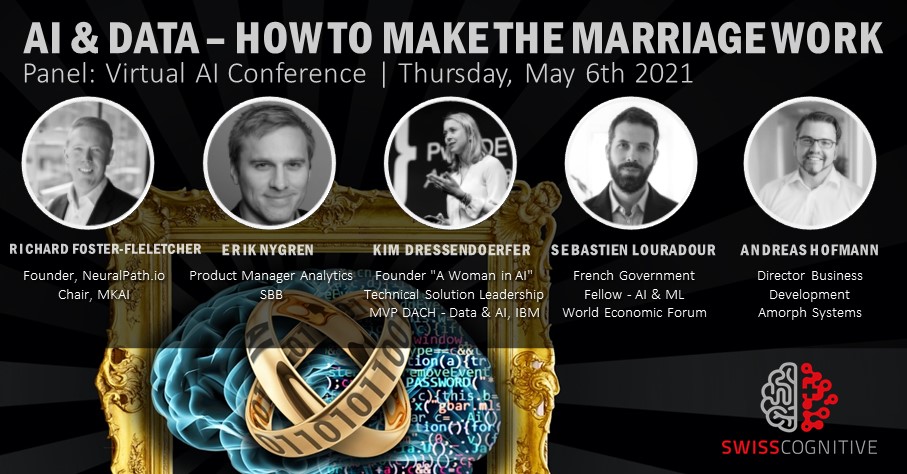 #AI &amp; #Data - How to Make the Marriage Work
Phase #1: From Dating to Engagement 🤩➡️😍➡️💍

In focus: Data Quality, Quantity, Accessibility, Infrastructure, Principles and #DataGovernance

Join us! #CognitiveVirtual  6 May
➡️ bit.ly/3gDyKpW ⬅️