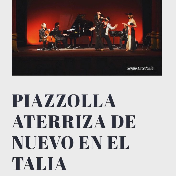 AnaliaBueti's tweet photo. Muchas gracias #HelloValencia por recoger la próxima parada en #valencia de este Universo de #Tango en la música del gran #astorpiazzolla.
Asegura tus entradas anticipadas!! 🎶👇
https://t.co/4Y9m5Y28OA https://t.co/8Dr2iYxLut