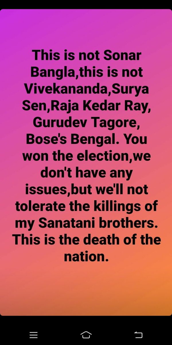 ibhumikabatra's tweet photo. We strongly condemn the attack on Bengali #Hindus in #WestBengal. You won the elections, its okay but we can't tolerate the violence, killings, rapes of Hindus. Save Democracy. #wewantaction #bringnrc #ArrestMamta #Bengal https://t.co/YLsDMm0NUF